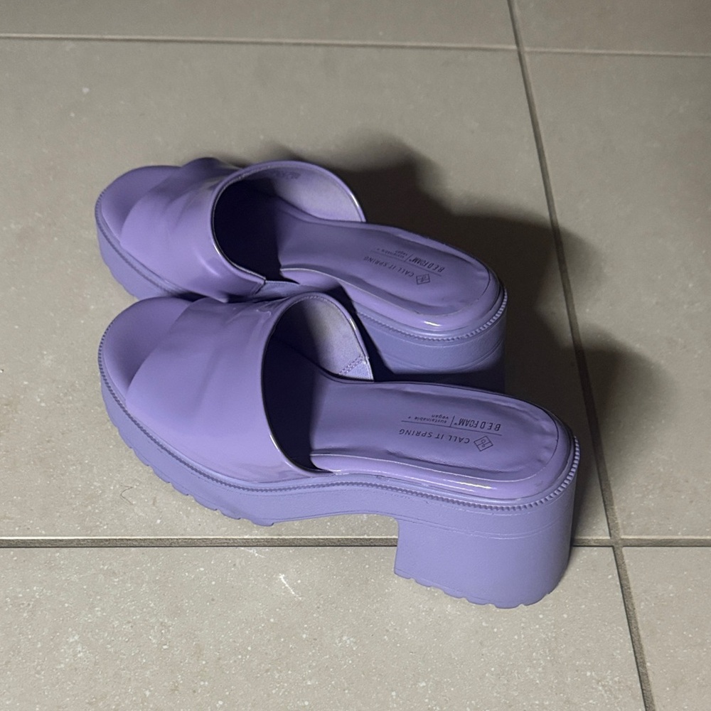 Call It Spring Lavender Mules - Picture 2 of 5